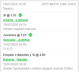 FUTBOL PARLAY: Premier League, Serie A  +400